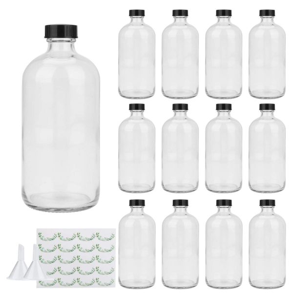 10.3 Inch Glass Water, Juice, and Milk Bottle with Handle - Image 2